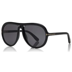 Tom Ford - Cybil Sunglasses - Round Acetate Sunglasses - Black - FT0768 - Sunglasses - Tom Ford Eyewear - Avvenice