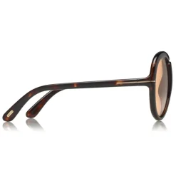 Tom Ford - Cybil Sunglasses - Round Acetate Sunglasses - Dark Havana - FT0768 - Sunglasses - Tom Ford Eyewear - Avvenice