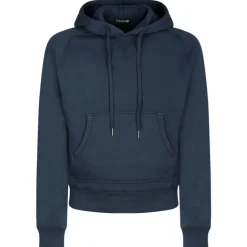 Tom Ford - Dark Blue Cotton Drawstring Hoodie - Tom Ford Exclusive Luxury Collection - Avvenice