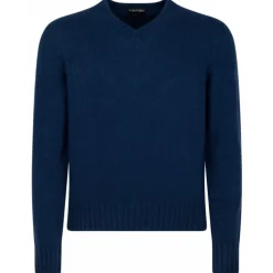 Tom Ford - Dark Blue V Neck Jumper - Tom Ford Exclusive Luxury Collection - Avvenice