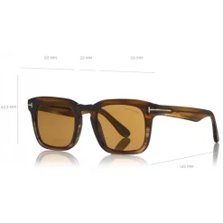 Tom Ford - Dax Sunglasses - Square Acetate Sunglasses - Olive - FT0751 - Sunglasses - Tom Ford Eyewear - Avvenice