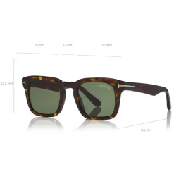 Tom Ford - Dax Sunglasses - Square Acetate Sunglasses - Dark Havana - FT0751 - Sunglasses - Tom Ford Eyewear - Avvenice
