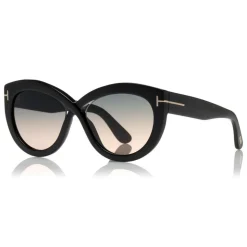 Tom Ford - Diane Sunglasses - Cat-Eye Acetate Sunglasses - Black - FT0577 - Sunglasses - Tom Ford Eyewear - Avvenice