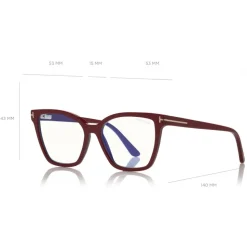 Tom Ford - Double Clip On Optical Glasses - Butterfly Optical Glasses - Red - FT5641-B - Optical Glasses - Tom Ford Eyewear - Avvenice