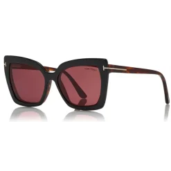 Tom Ford - Double Clip On Optical Glasses - Butterfly Optical Glasses - Havana - FT5641-B - Optical Glasses - Tom Ford Eyewear - Avvenice