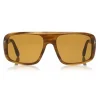 Tom Ford - Duke Sunglasses - Soft Squared Acetate Sunglasses - Havana - FT0754 - Sunglasses - Tom Ford Eyewear - Avvenice