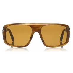 Tom Ford - Duke Sunglasses - Soft Squared Acetate Sunglasses - Havana - FT0754 - Sunglasses - Tom Ford Eyewear - Avvenice