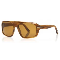 Tom Ford - Duke Sunglasses - Soft Squared Acetate Sunglasses - Havana - FT0754 - Sunglasses - Tom Ford Eyewear - Avvenice