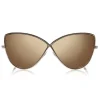 Tom Ford - Elise Sunglasses - Butterfly Acetate Sunglasses - FT0569 - Bronze - Tom Ford Eyewear - Avvenice