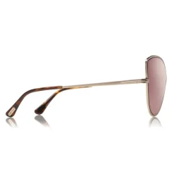 Tom Ford - Elise Sunglasses - Butterfly Acetate Sunglasses - FT0569 - Pink Gold - Tom Ford Eyewear - Avvenice