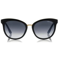 Tom Ford - Emma Sunglasses - Cat-Eye Acetate Sunglasses - Black - FT0461-M - Sunglasses - Tom Ford Eyewear - Avvenice