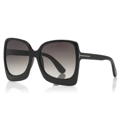 Tom Ford - Emmanuella Sunglasses - Butterfly Acetate Sunglasses - FT0618 - Black - Tom Ford Eyewear - Avvenice