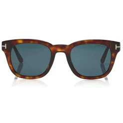 Tom Ford - Eugenio Sunglasses - Square Acetate Sunglasses - Red Havana - FT0676 - Sunglasses - Tom Ford Eyewear - Avvenice