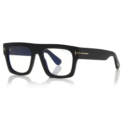 Tom Ford - Fausto Optical Glasses - Square Acetate Glasses - Black - FT5634-B - Optical Glasses - Tom Ford Eyewear - Avvenice