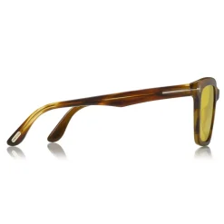 Tom Ford - Fausto Sunglasses - Soft Rectangular Acetate Sunglasses - FT0646 - Brown - Tom Ford Eyewear - Avvenice