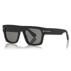Tom Ford - Fausto Sunglasses - Soft Rectangular Acetate Sunglasses - FT0711 - Black - Tom Ford Eyewear - Avvenice