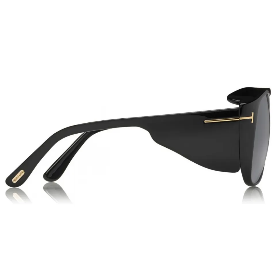 Tom Ford - Fender Sunglasses - Square Acetate Sunglasses - Black - FT0799 - Sunglasses - Tom Ford Eyewear - Avvenice