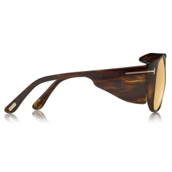 Tom Ford - Fender Sunglasses - Square Acetate Sunglasses - Brown - FT0799 - Sunglasses - Tom Ford Eyewear - Avvenice