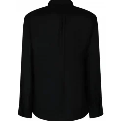 Tom Ford - Fluid Twill Black Military Fit Shirt - Tom Ford Exclusive Luxury Collection - Avvenice
