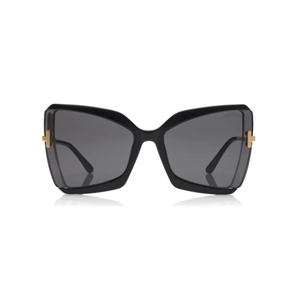 Tom Ford - Gia Sunglasses - Butterfly Acetate Sunglasses - Grey - FT0766 - Sunglasses - Tom Ford Eyewear - Avvenice