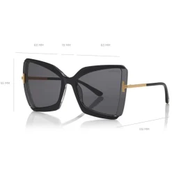 Tom Ford - Gia Sunglasses - Butterfly Acetate Sunglasses - Grey - FT0766 - Sunglasses - Tom Ford Eyewear - Avvenice