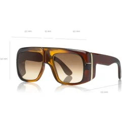 Tom Ford - Gino Sunglasses - Square Acetate Sunglasses - FT0733 - Brown - Tom Ford Eyewear - Avvenice