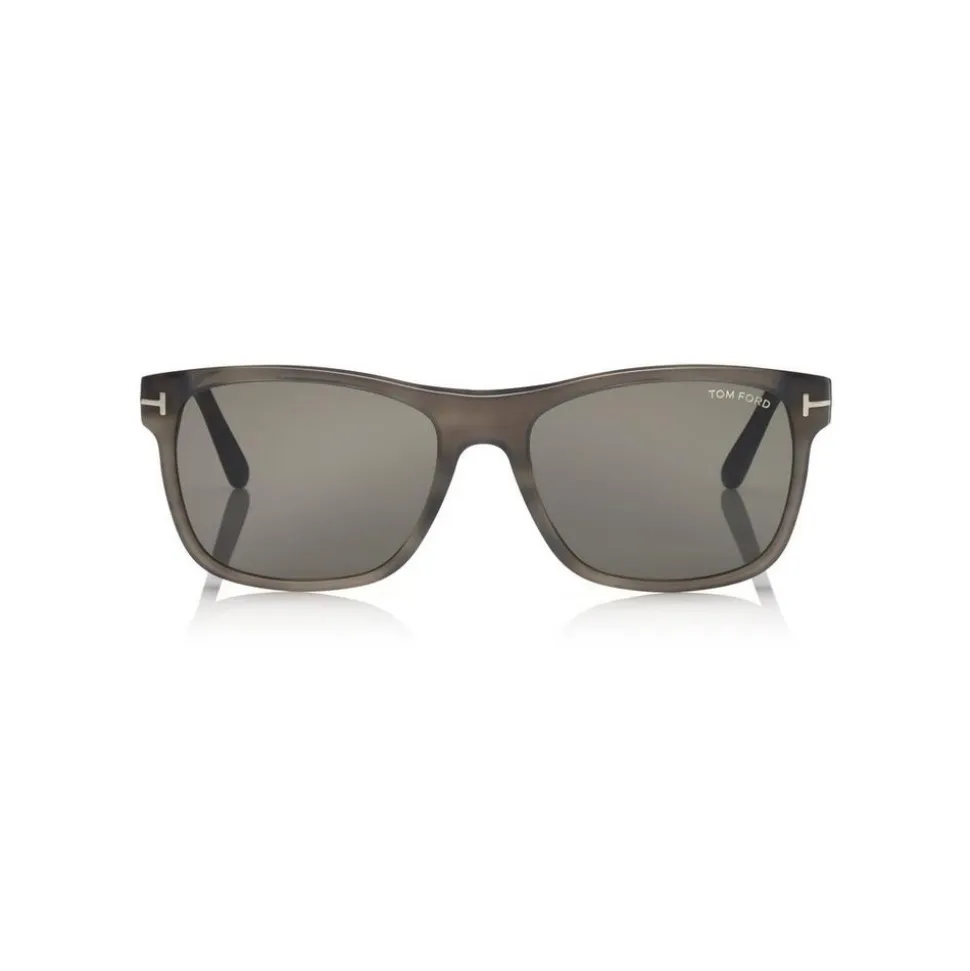 Tom Ford - Giulio Sunglasses - Soft Squared Acetate Sunglasses - Brown - FT0698 - Sunglasses - Tom Ford Eyewear - Avvenice