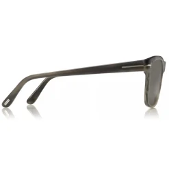 Tom Ford - Giulio Sunglasses - Soft Squared Acetate Sunglasses - Brown - FT0698 - Sunglasses - Tom Ford Eyewear - Avvenice