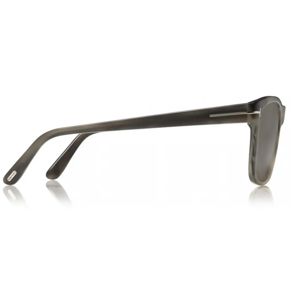 Tom Ford - Giulio Sunglasses - Soft Squared Acetate Sunglasses - Brown - FT0698 - Sunglasses - Tom Ford Eyewear - Avvenice