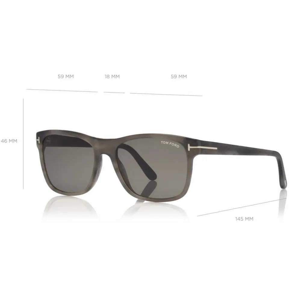 Tom Ford - Giulio Sunglasses - Soft Squared Acetate Sunglasses - Brown - FT0698 - Sunglasses - Tom Ford Eyewear - Avvenice
