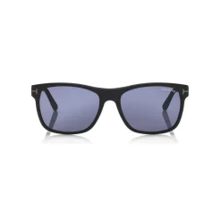 Tom Ford - Giulio Sunglasses - Soft Squared Acetate Sunglasses - Black Blue - FT0698 - Sunglasses - Tom Ford Eyewear - Avvenice