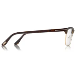 Tom Ford - Half-Rim Optical Glasses - Half-Rim Optical Glasses - Dark Havana - FT5504 – Optical Glasses - Tom Ford Eyewear - Avvenice