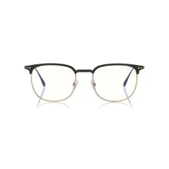 Tom Ford - Half-Rim Optical Glasses - Half-Rim Optical Glasses - Black Gold - FT5549-B – Optical Glasses - Tom Ford Eyewear - Avvenice
