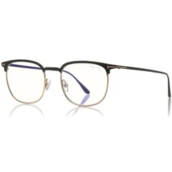 Tom Ford - Half-Rim Optical Glasses - Half-Rim Optical Glasses - Black Gold - FT5549-B – Optical Glasses - Tom Ford Eyewear - Avvenice