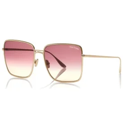 Tom Ford - Heather Sunglasses - Square Metal Sunglasses - Pink - FT0739 - Sunglasses - Tom Ford Eyewear - Avvenice