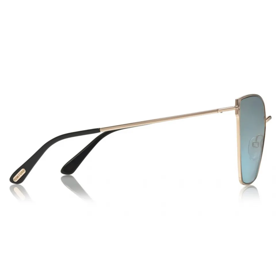 Tom Ford - Helena Sunglasses - Square Acetate Sunglasses - FT0653 - Light Blue - Tom Ford Eyewear - Avvenice