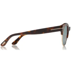 Tom Ford - Henri Sunglasses - Round Metal and Acetate Sunglasses - Havana - FT0598 - Sunglasses - Tom Ford Eyewear - Avvenice