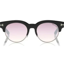 Tom Ford - Henri Sunglasses - Round Metal and Acetate Sunglasses - Black - FT0598 - Sunglasses - Tom Ford Eyewear - Avvenice