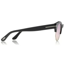 Tom Ford - Henri Sunglasses - Round Metal and Acetate Sunglasses - Black - FT0598 - Sunglasses - Tom Ford Eyewear - Avvenice