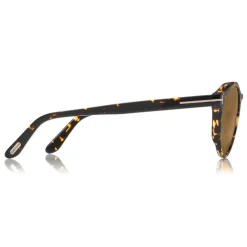 Tom Ford - Ian Polarized Sunglasses - Round Acetate Sunglasses - Vintage Havana - FT0591-P - Sunglasses - Tom Ford Eyewear - Avvenice