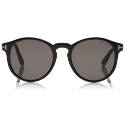 Tom Ford - Ian Sunglasses - Round Acetate Sunglasses - Black - FT0591 - Sunglasses - Tom Ford Eyewear - Avvenice