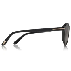 Tom Ford - Ian Sunglasses - Round Acetate Sunglasses - Black - FT0591 - Sunglasses - Tom Ford Eyewear - Avvenice