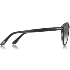 Tom Ford - Ian Sunglasses - Round Acetate Sunglasses - Grey Peach - FT0591 - Sunglasses - Tom Ford Eyewear - Avvenice