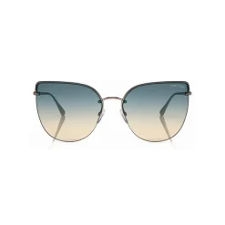 Tom Ford - Ingrid Sunglasses - Cat-Eye Metal Sunglasses - Rose Gold Grey - FT0652 - Sunglasses - Tom Ford Eyewear - Avvenice