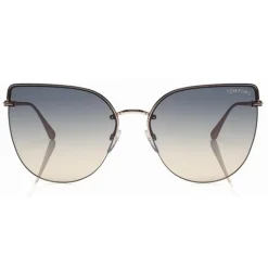 Tom Ford - Ingrid Sunglasses - Cat-Eye Metal Sunglasses - Gold - FT0652 - Sunglasses - Tom Ford Eyewear - Avvenice