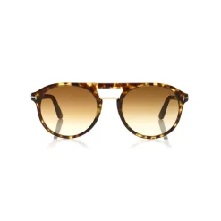 Tom Ford - Ivan Sunglasses - Round Acetate Sunglasses - Havana - FT0675 - Sunglasses - Tom Ford Eyewear - Avvenice