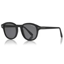 Tom Ford - Jameson Sunglasses - Round Acetate Sunglasses - Black - FT0752-N - Sunglasses - Tom Ford Eyewear - Avvenice