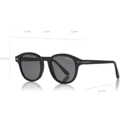 Tom Ford - Jameson Sunglasses - Round Acetate Sunglasses - Black - FT0752-N - Sunglasses - Tom Ford Eyewear - Avvenice