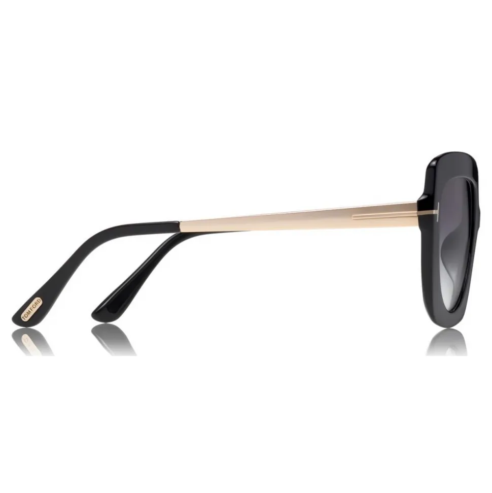 Tom Ford - Jasmine Sunglasses - Square Acetate Sunglasses - Black - FT0610 - Sunglasses - Tom Ford Eyewear - Avvenice