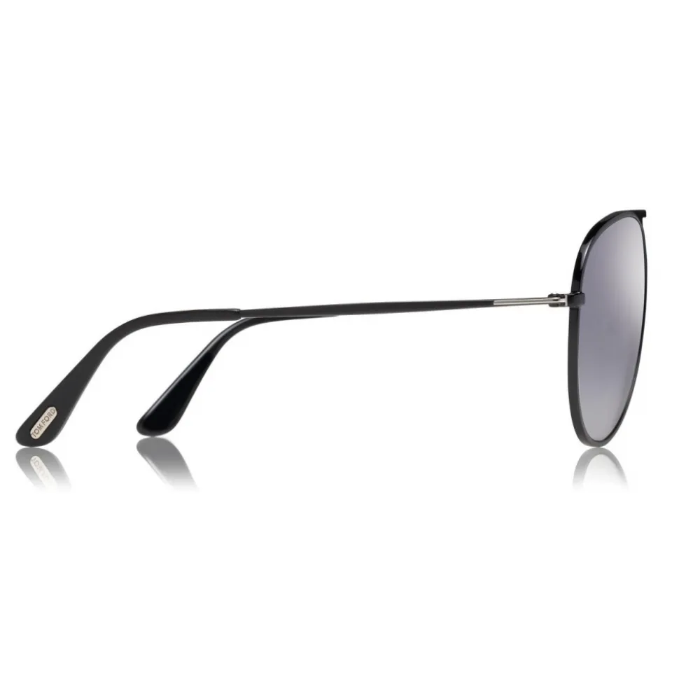 Tom Ford - Jason Sunglasses - Pilot Style Sunglasses - Black - FT0621 - Sunglasses - Tom Ford Eyewear - Avvenice
